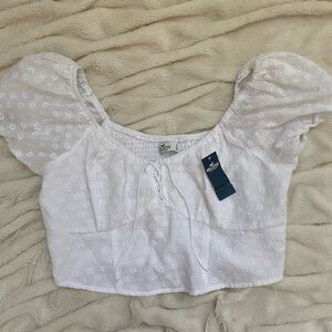 NWT Hollister floral cropped blouse XL BRAND NEW